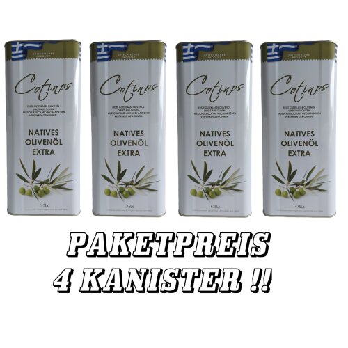 Cotinos-Extra Natives Olivenöl aus Lesbos 20 Liter Paketpreis